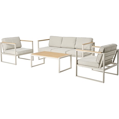 Ohio loungesæt med 3 pers. sofa - Sandy grey