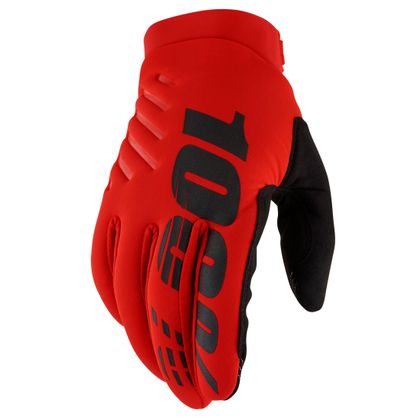 Gants cross 100% BRISKER ROUGE 2024 - Rouge