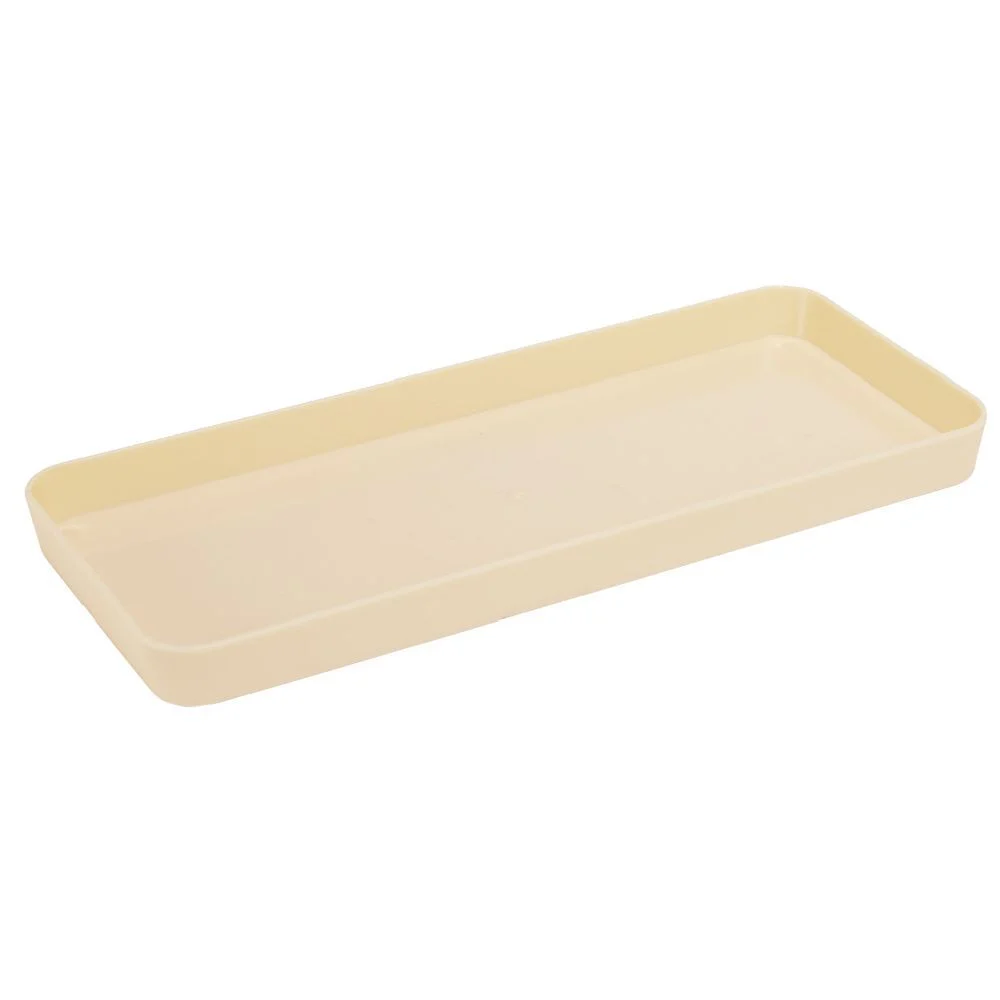 Plateau rectangulaire rose plastique 26x11xH2cm