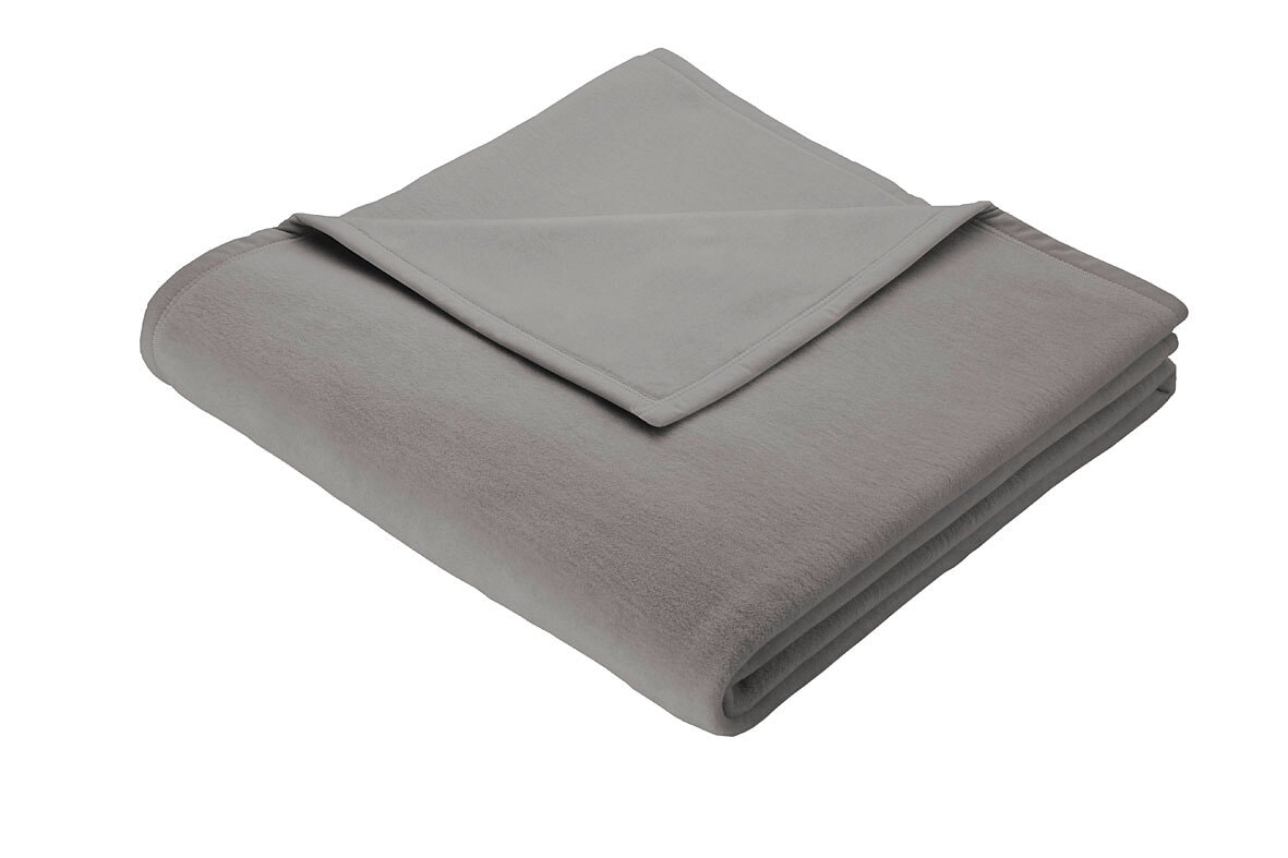 Biederlack Wohndecke COTTON HOME 150 x 200 grau
