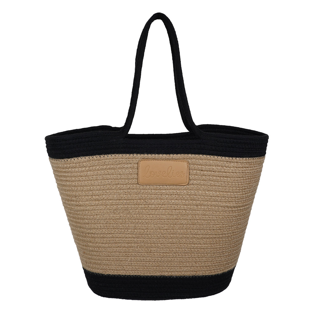 Lovelies Studio  Flamencos strandtaske, stor - Jet Black