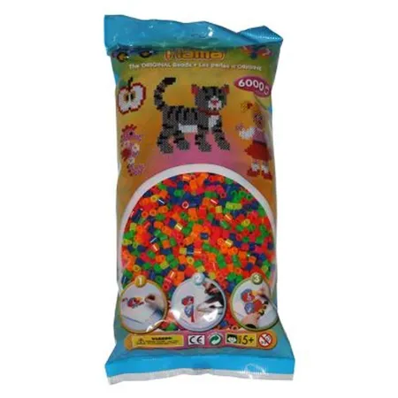 Hama Bügelperlen Midi Neonmix, 6000 Stück