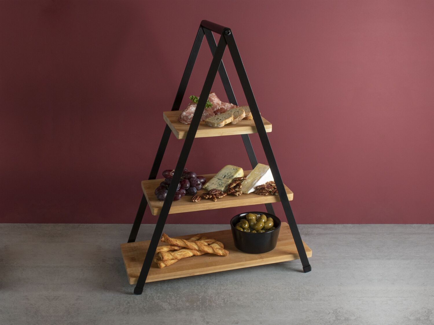 Gusta etagère naturel / zwart 38 x 16 x 53 cm