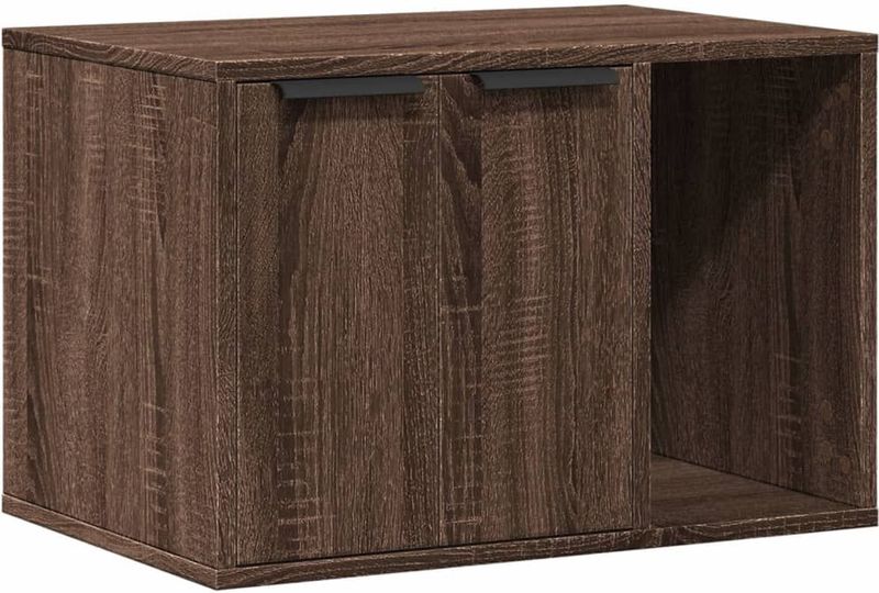 vidaXL - Kattenbakkast - Bruin - 60x40x40 cm - Bewerkt Hout