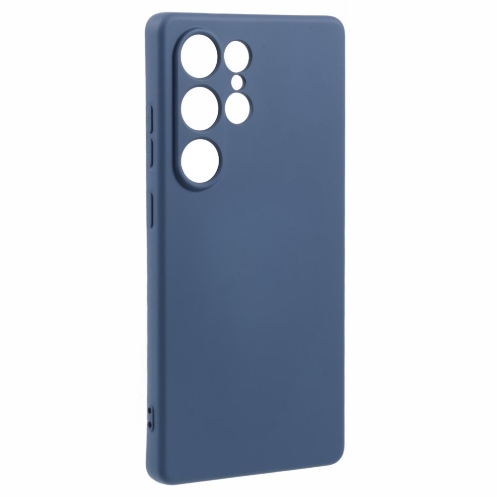 Samsung Galaxy S25 Ultra Gummi Case Hülle mit Kameraschutz - Dunkelblau (Matt)
