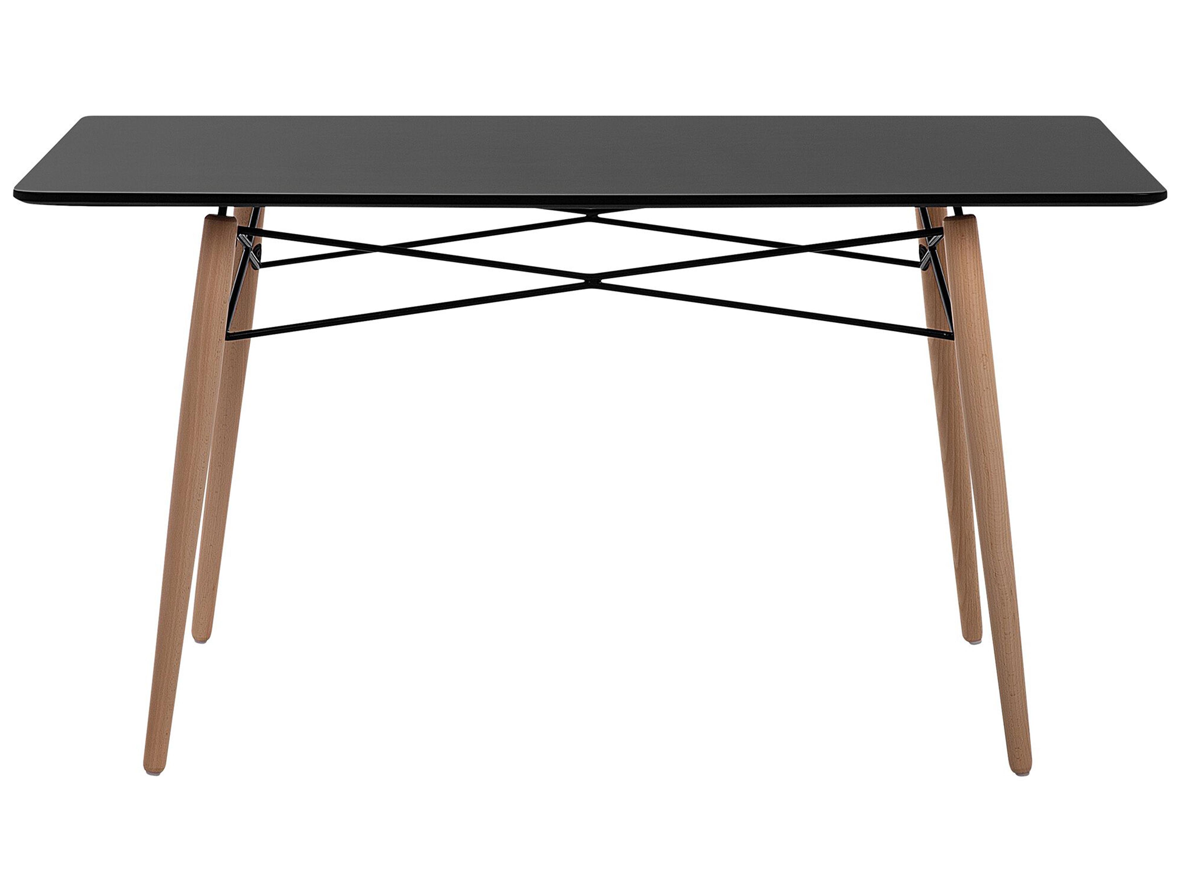 Eettafel BIONDI Zwart beukenhout 80 cm 140 cm