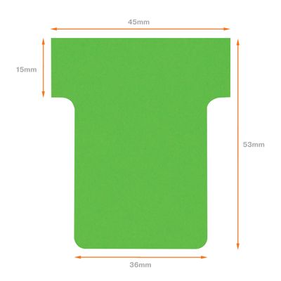 Nobo - 100 Fiches en T - Taille 1,5 - vert