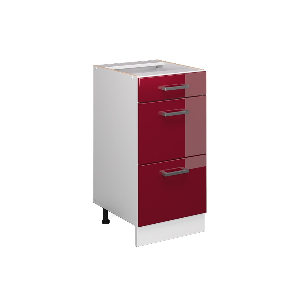 Vicco Schubladenunterschrank Küchenschrank Küchenzeile R-Line 40 cm Weiß Bordeaux Schublade