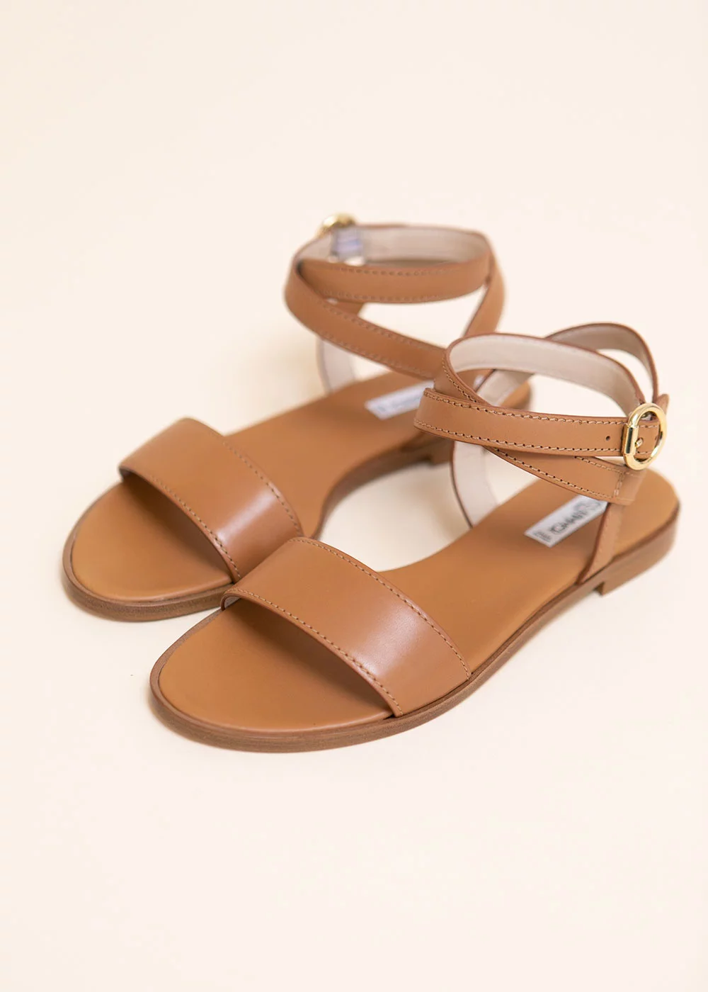 SANDALE HALEVY CUIR CAMEL