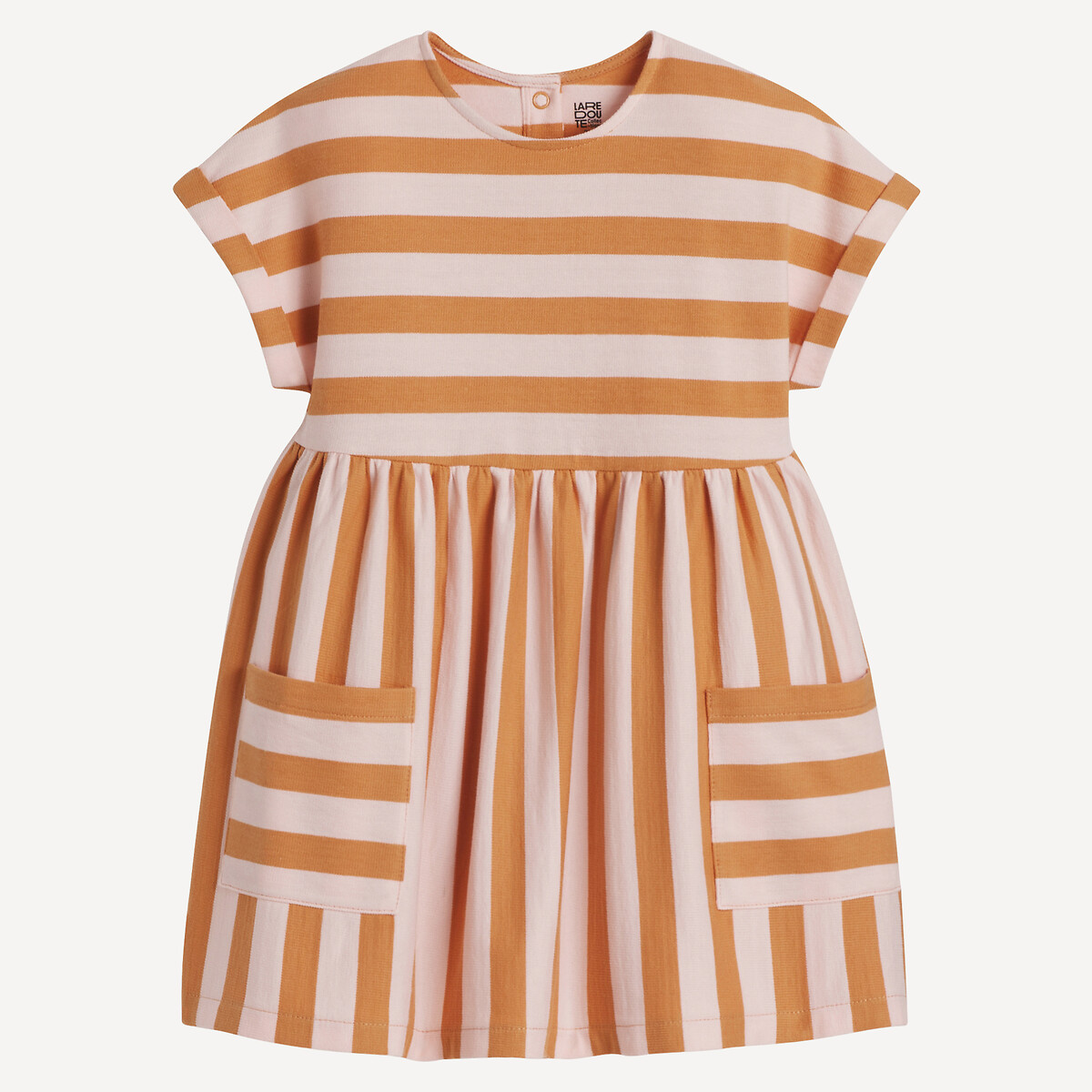 COLEÇÃO LA REDOUTE<br>Vestido listrado com mangas curtas
