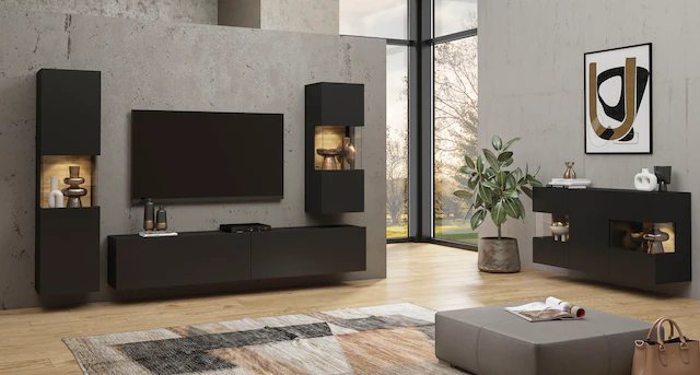 INOSIGN Lowboard »Ava, Breite 180 cm, hängend und stehend montierbar« moderne grifflose TV-Kommode, TV-Schrank, TV-Board