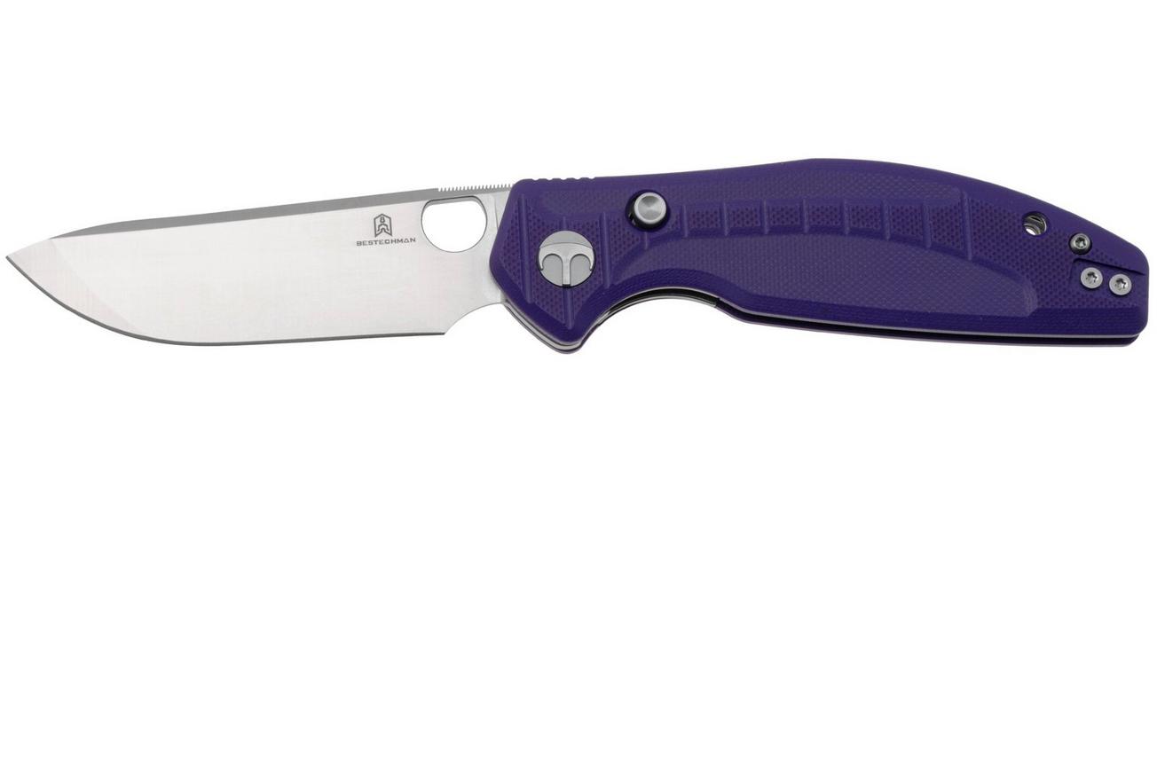 Bestechman Angry Owl BMK12E-1 Satin D2, Purple G10, zakmes