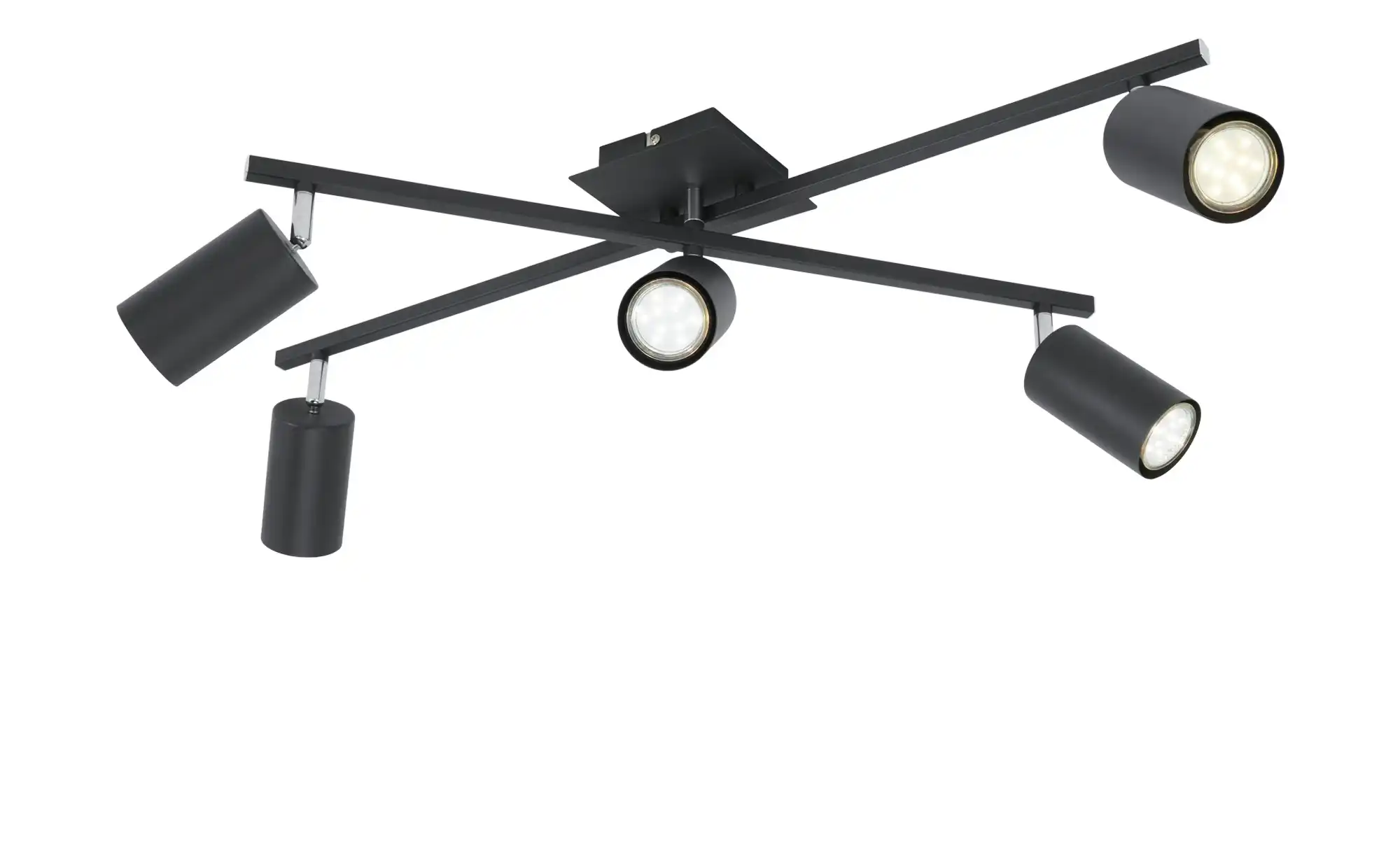 Trio Deckenspot, 5-flammig, schwarz