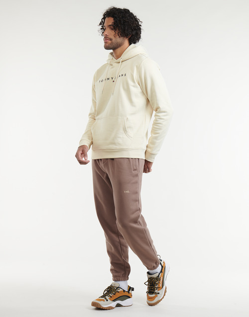 Tommy Jeans - TJM REG LINEAR LOGO HOODIE EXT Beige