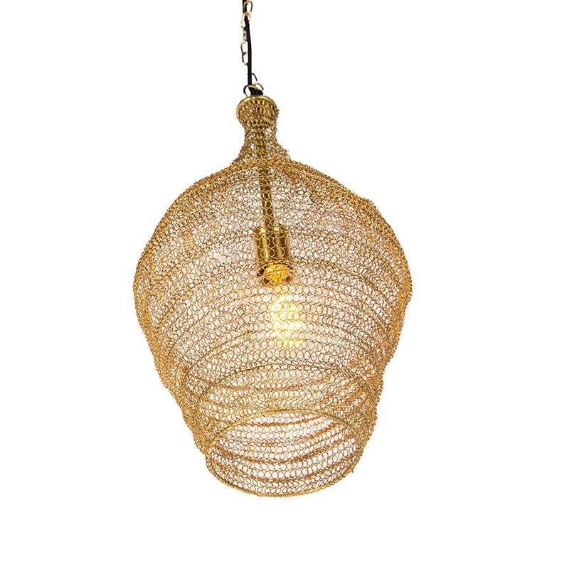 Oosterse hanglamp goud 30 cm - Nidum