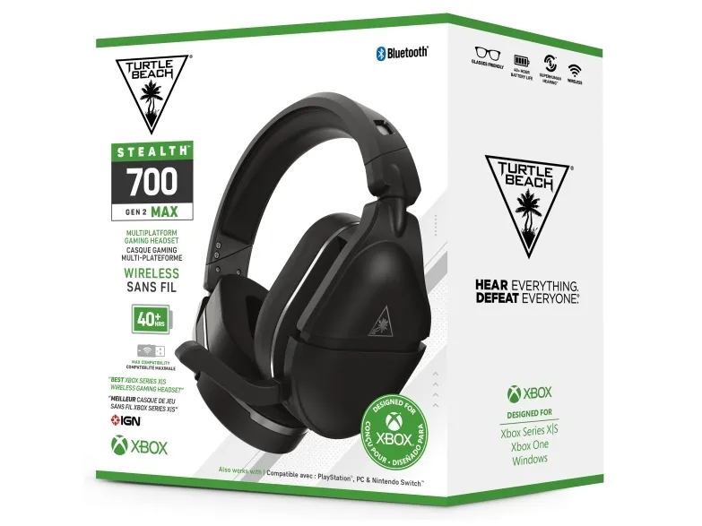[OUTLET] - Turtle Beach Stealth 700 Gen 2 Max, Trådløs, Spil, 20 - 22000 Hz, 780 g, Headset, Sort