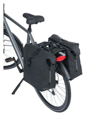 BASIL Double Pannier Soho Nordlicht Mik 41 Liter 31 X 13 X 37 Cm - Noir Pastel
