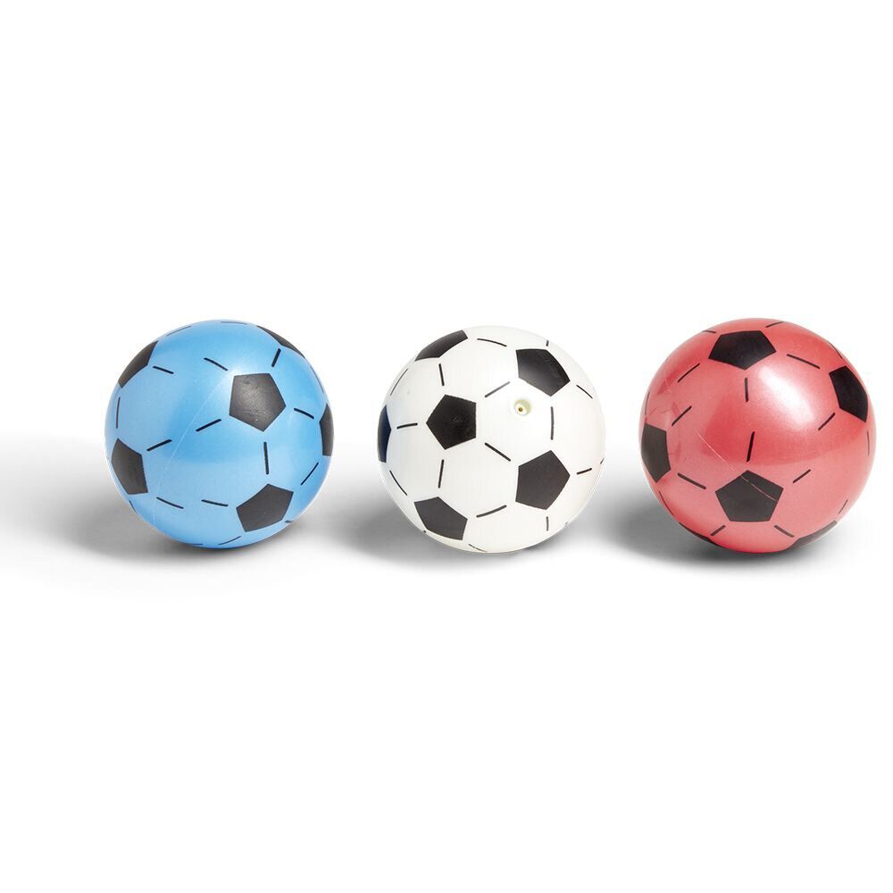 Lot de 3 petits ballons en mousse bleu, blanc et rouge Ø10cm