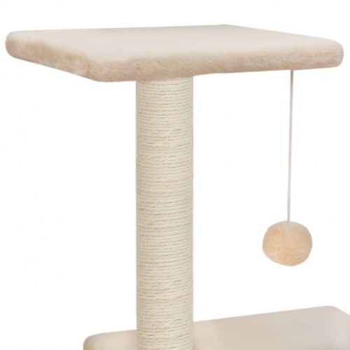 Arranhador para gatos vidaXL com hastes de sisal, bege