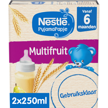 Nestlé PyjamaPapje® Multifruit 6+ maanden baby pap 2 x 250 ml
