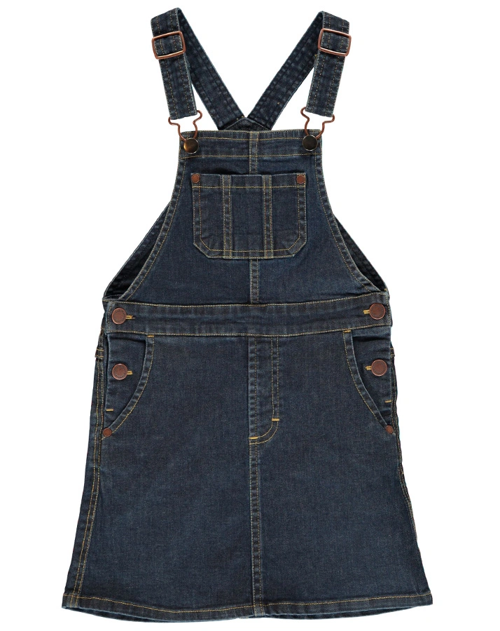 Jeans-Latzkleid PINAFORE SOLID in medium dark blue