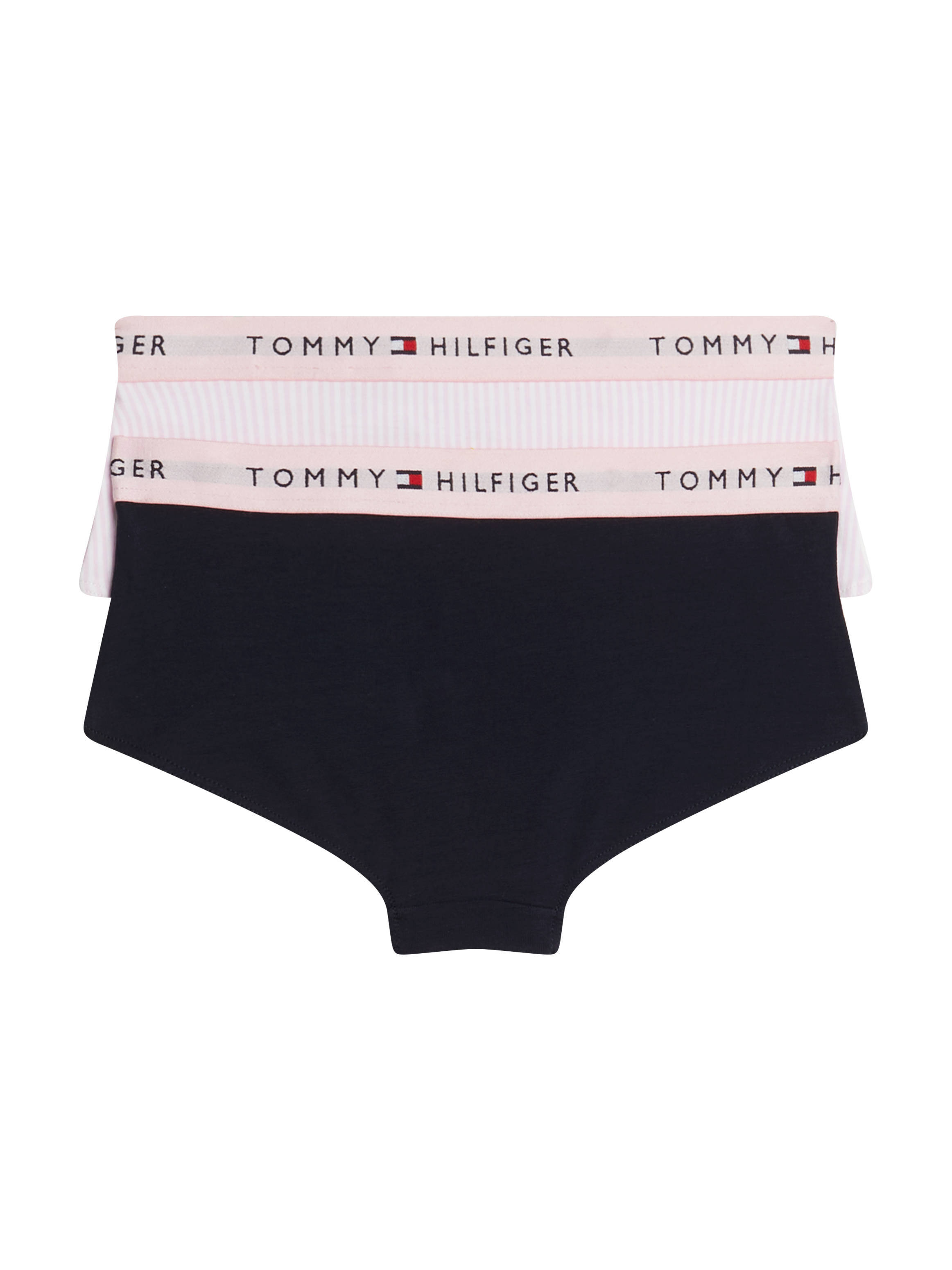 Tommy Hilfiger Hipster  - set van 2 zwart/lichtroze streep