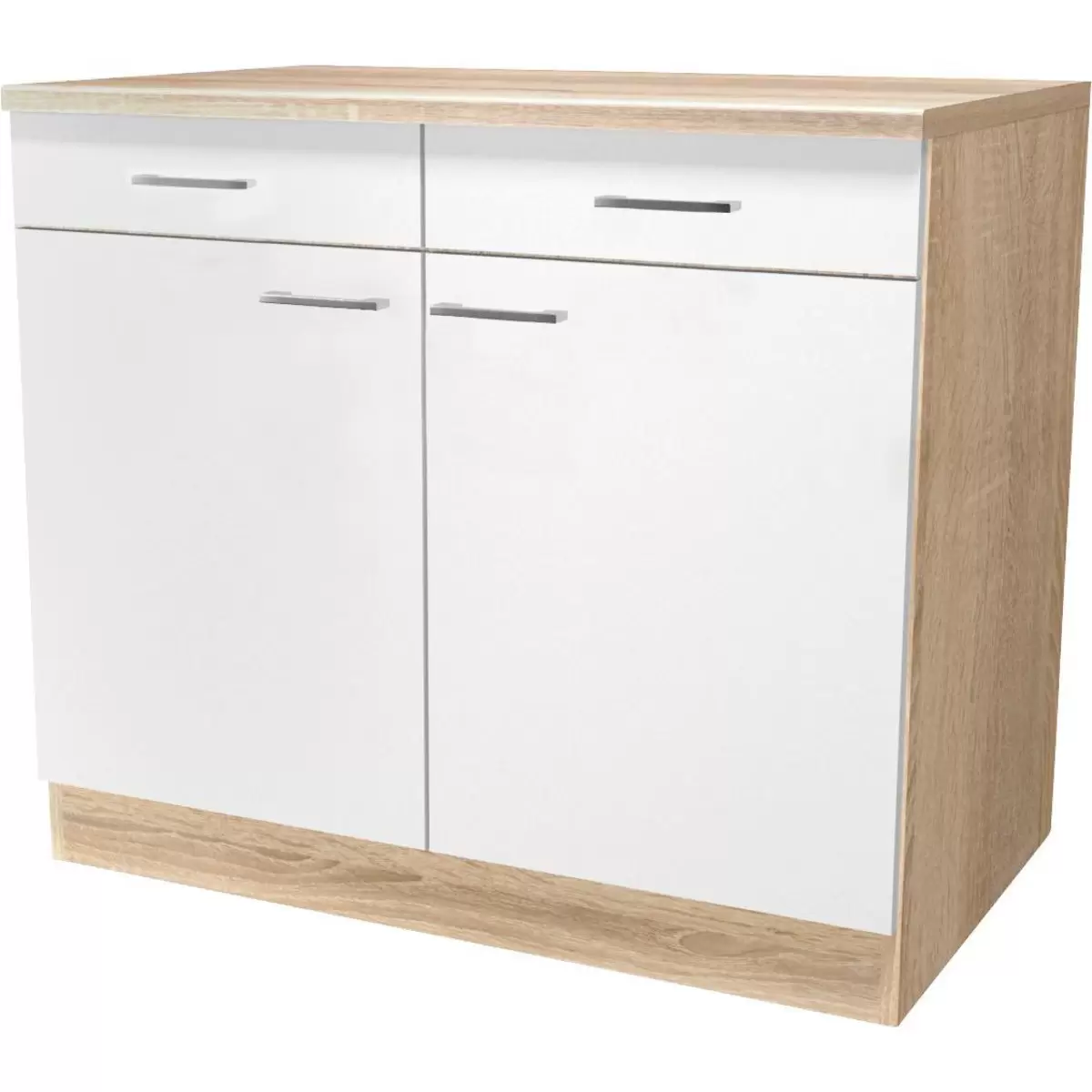 Küchenunterschrank Samoa US 100 Best Price weiss,Eiche