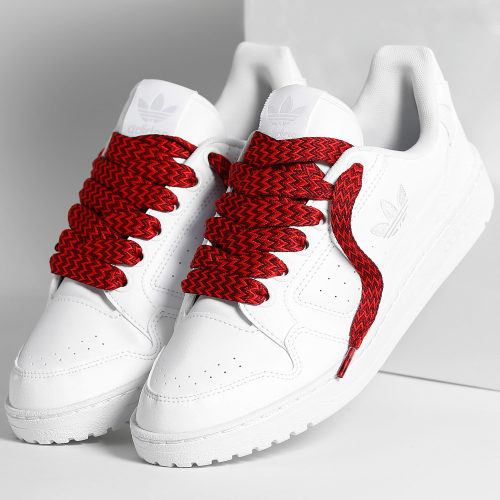 Baskets NY 90 Cloud White Core Black x Superlaced Gros Lacet Rouge
