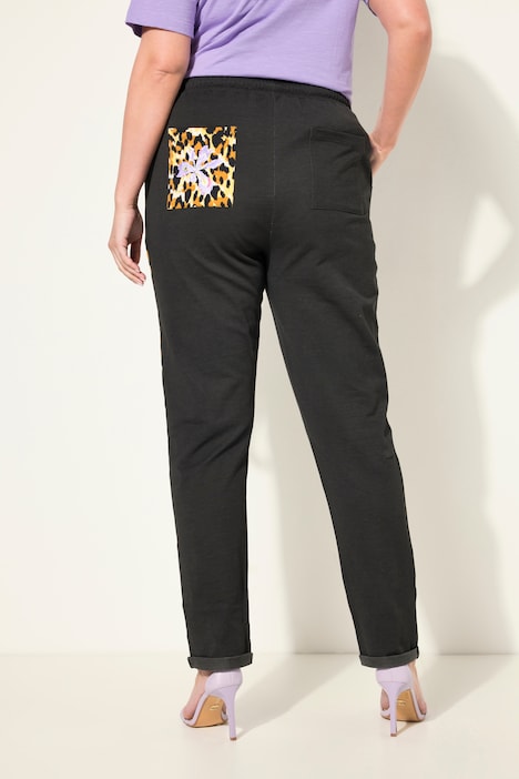 Hose, cold dyed, Leo-Applikation, Elastikbund