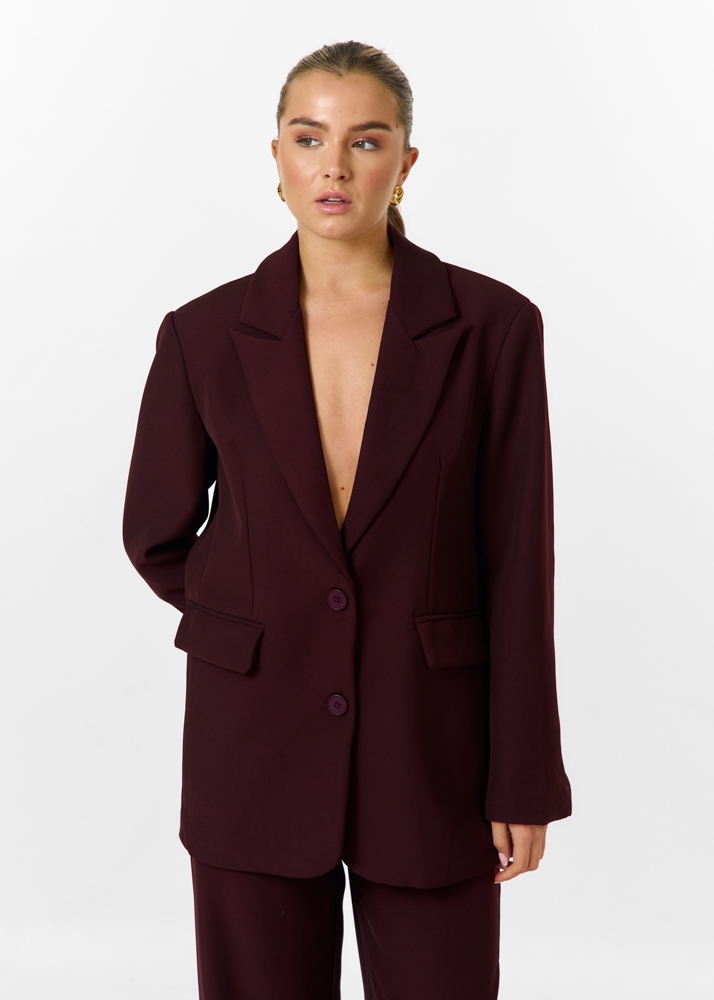 Audrey oversized blazer burgundy
