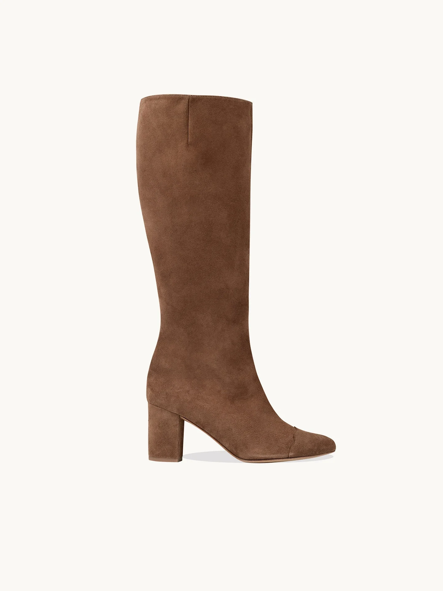 FREYA SUEDE PRALINE - Bottes à talon en cuir velours | Marron