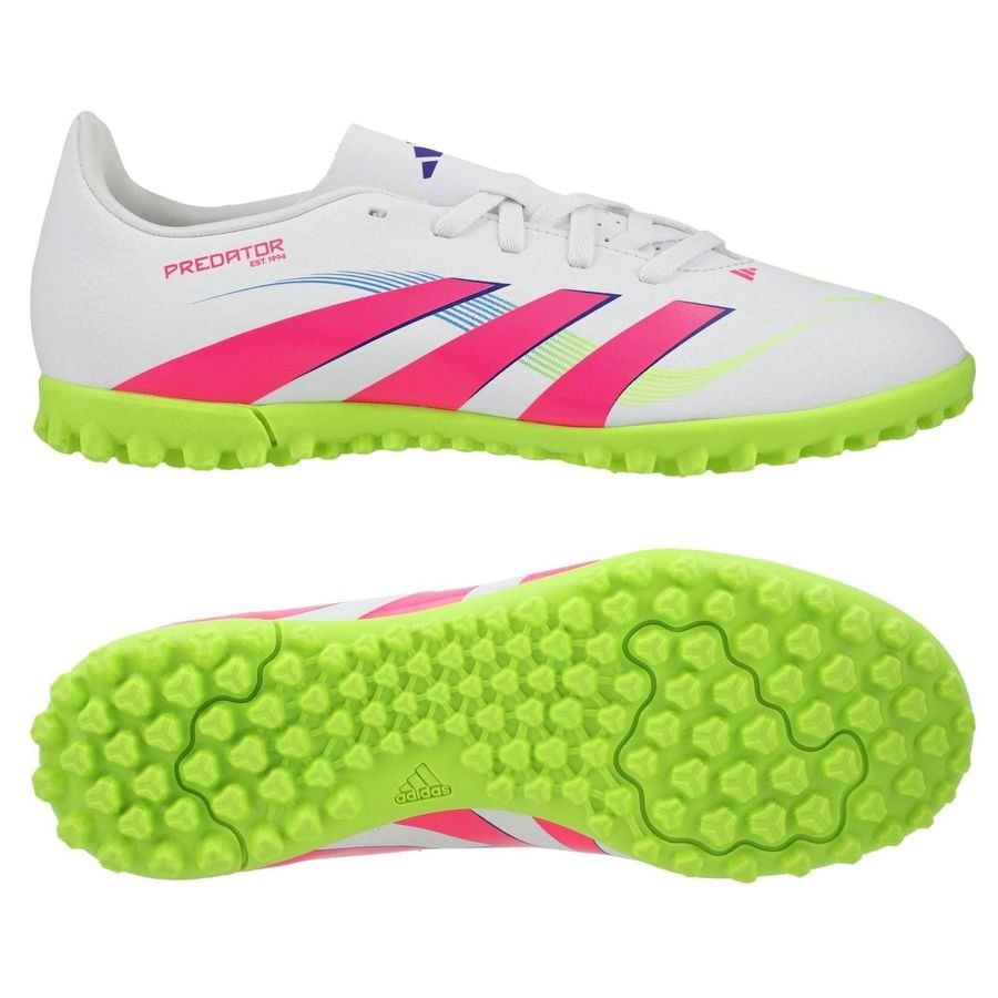 adidas Predator Club TF Celestial Victory - Blanc/Lucid Pink/Lucid Lemon Enfant