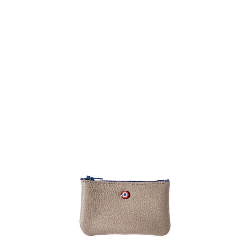 Petit porte-monnaie Emile en cuir UpCycléFlocon blanc