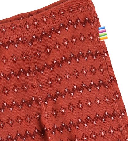 Joha Leggings - Uld - R?dbrun m. M?nster