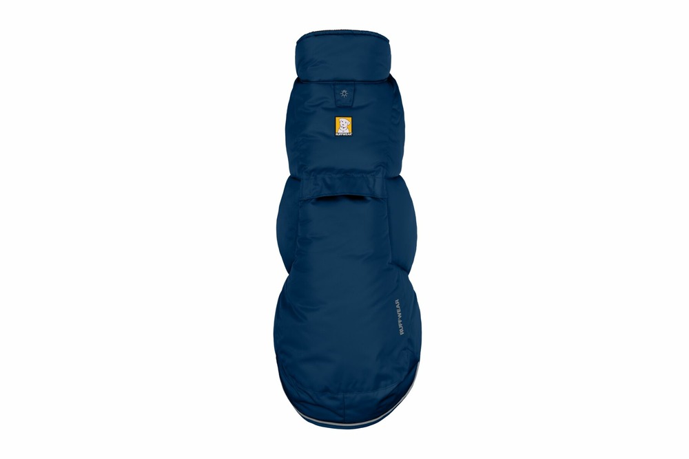 Veste d'hiver pour chien isolée quinzee™ avec passage pour laisses. Couleur: blue moon (bleu), taille: xl