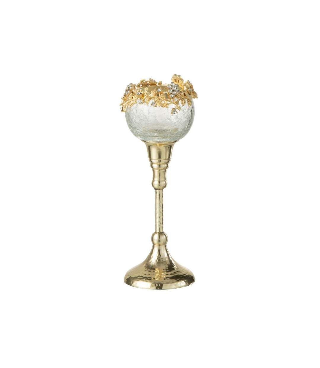 Paris Prix - Photophore Sur Pied Design volve 23cm Or