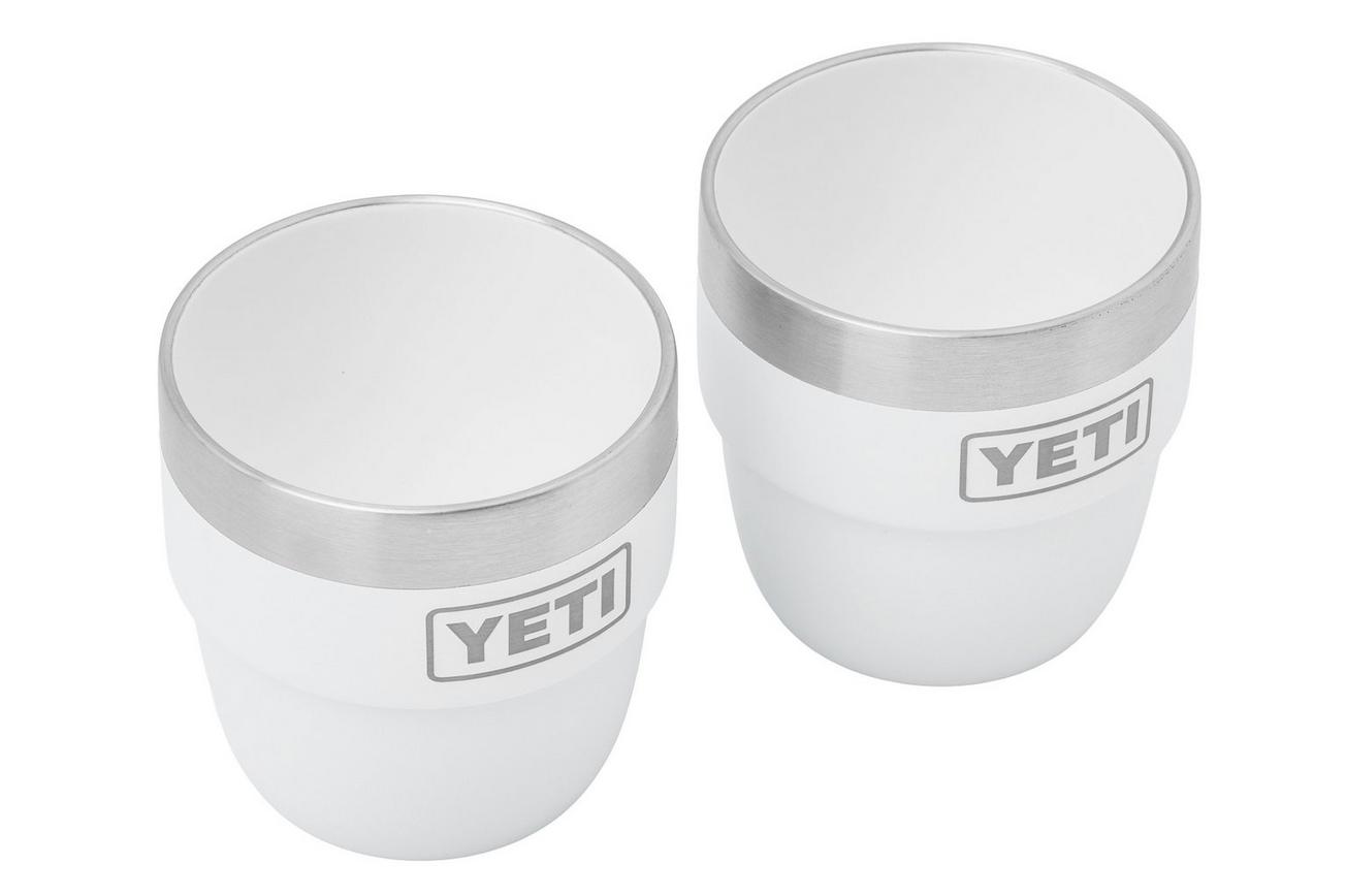Yeti Rambler Stackable Espresso Cups 4oz, White, stapelbare thermosbekers, 118 ml