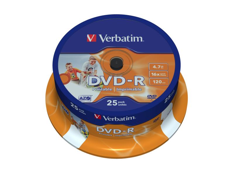 Verbatim DVD-R 4.7 GB, Spindel (25 Stück) 25er Spindel DVD-Rohlinge