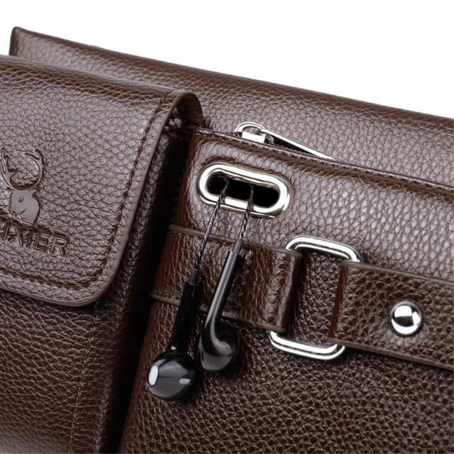 Crossbody Brysttaske Talje Fanny Pack med Hul til Hovedtelefoner
