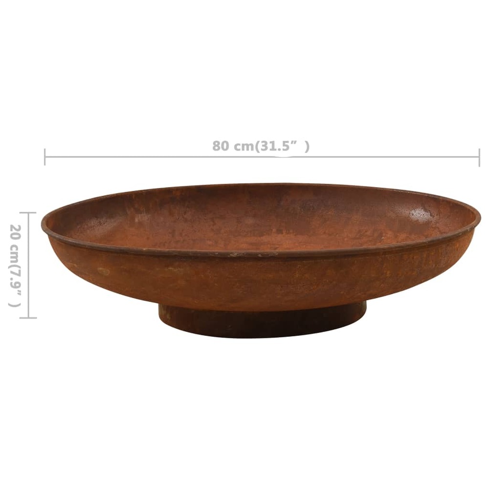 Foyer 80 cm acier