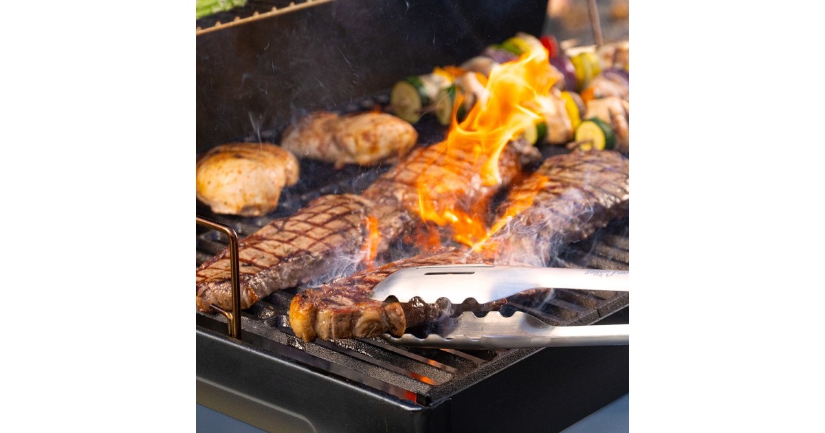 Char-GrillerSpring Loaded Tongs grillbestek  (Roestvrij staal/zwart)