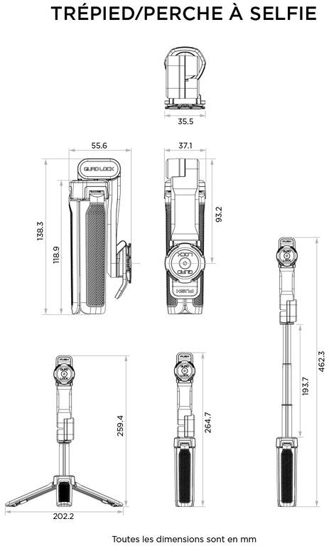 Quad Lock Tripod/Selfie Stick