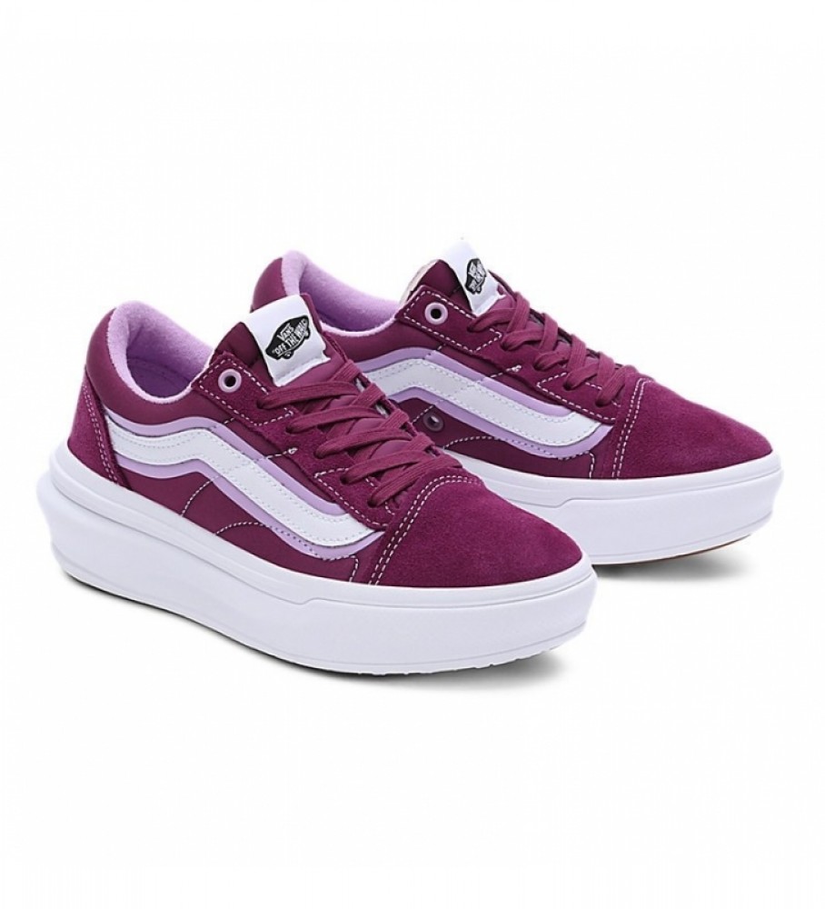 Tênis Vans UA Old School Overt CC de couro rosa