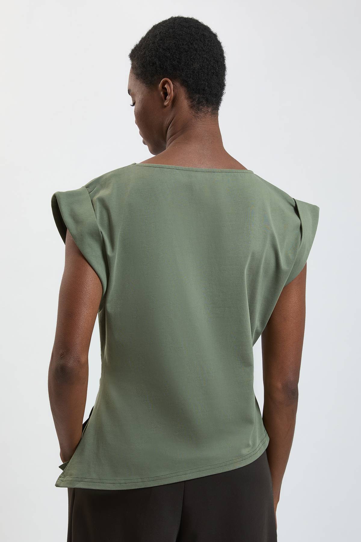KarenMillen T-shirt En Jersey De Coton 100% Asymétrique