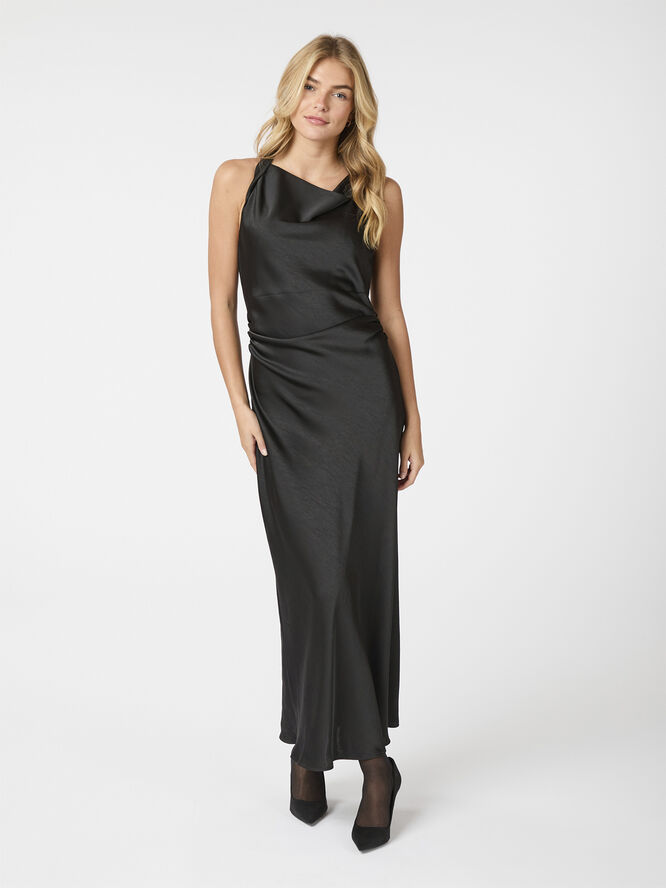 Neo Noir Rima Heavy Sateen Dress Black