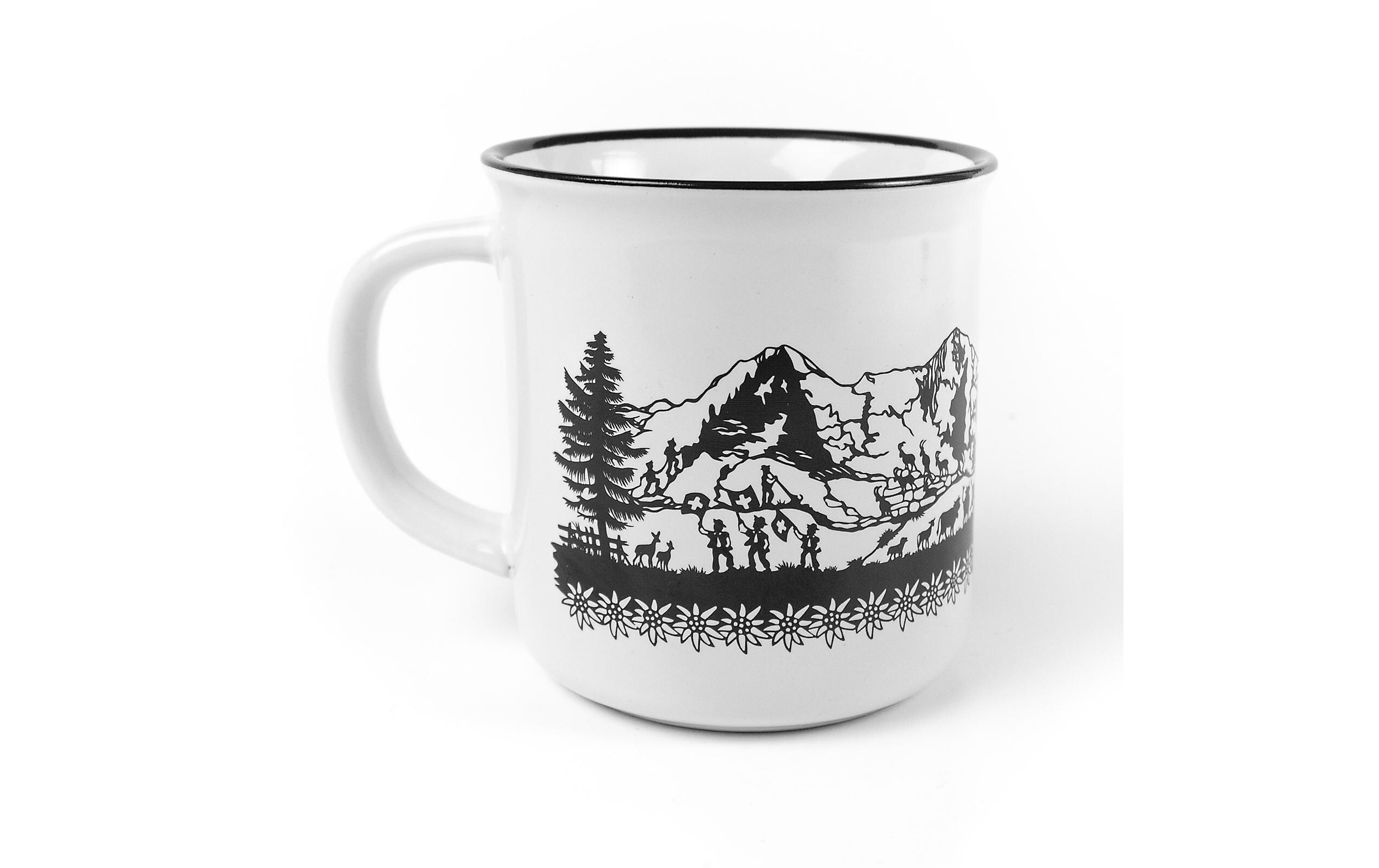 Universaltasse Swiss Tradition 330 ml, KeramikTasse für heisse und kalte Getränke