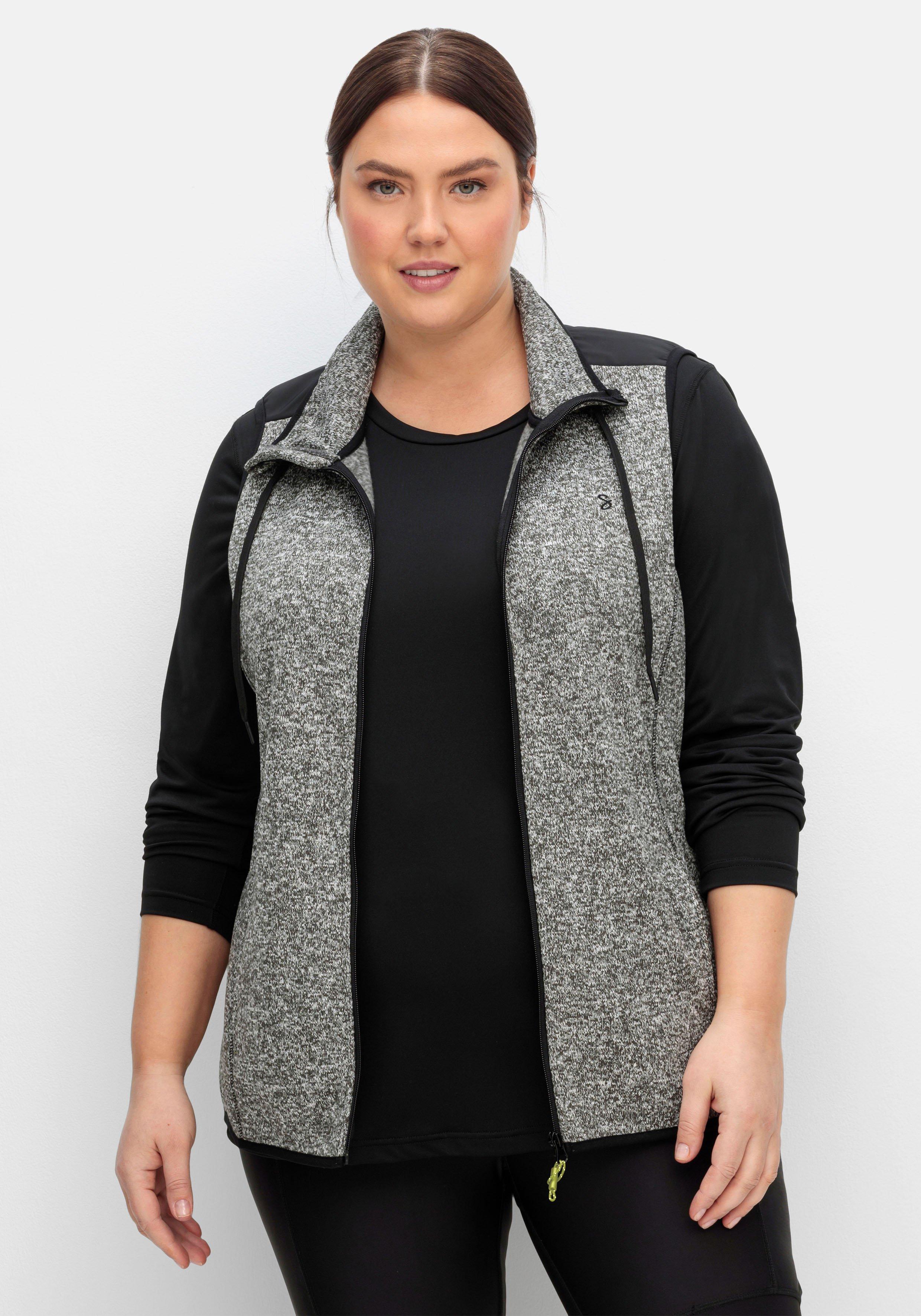 Funktionsweste aus Strickfleece, mit Stehkragen