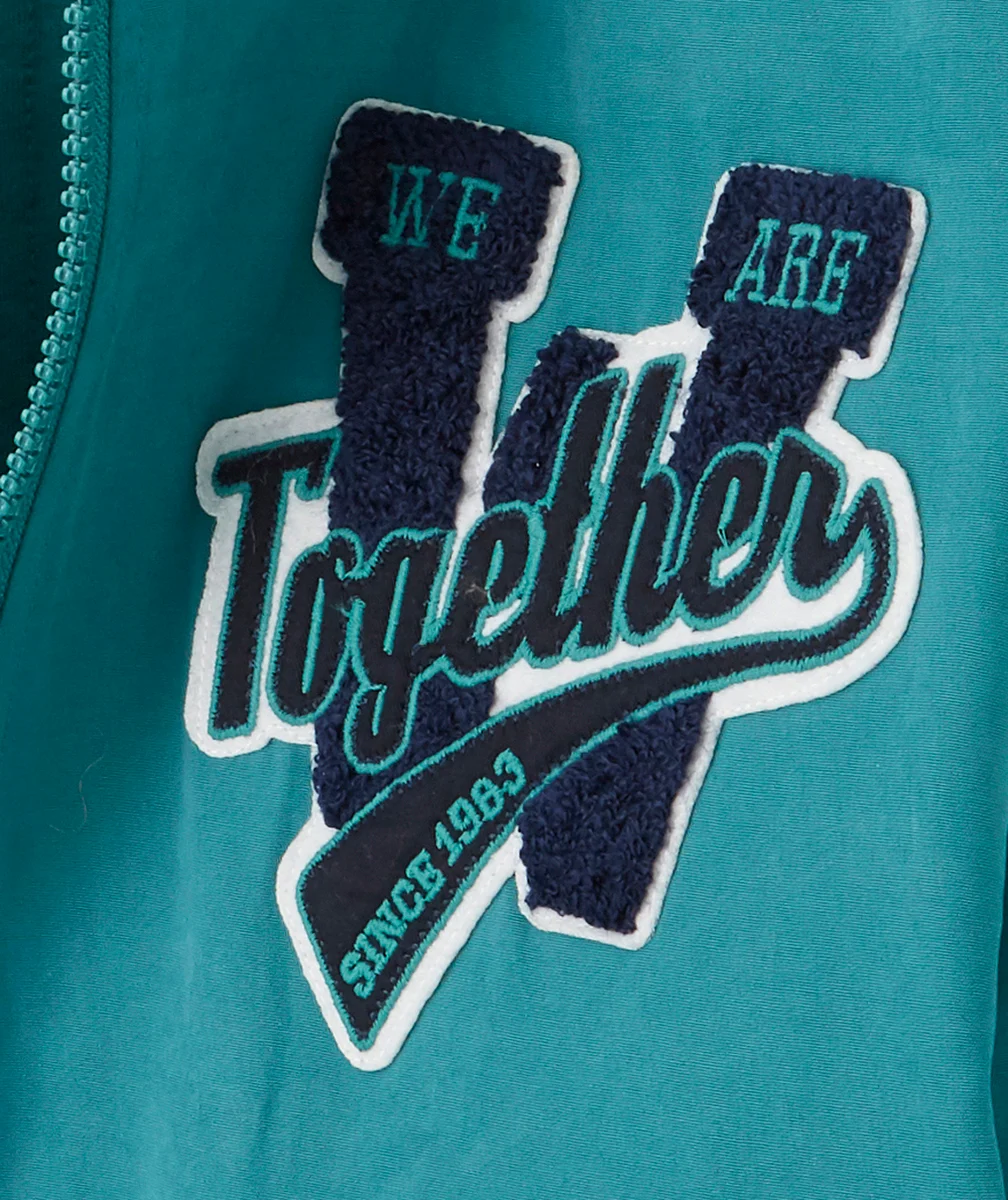BOMBERS GARÇON VERT AVEC PATCH À BOUCLETTES