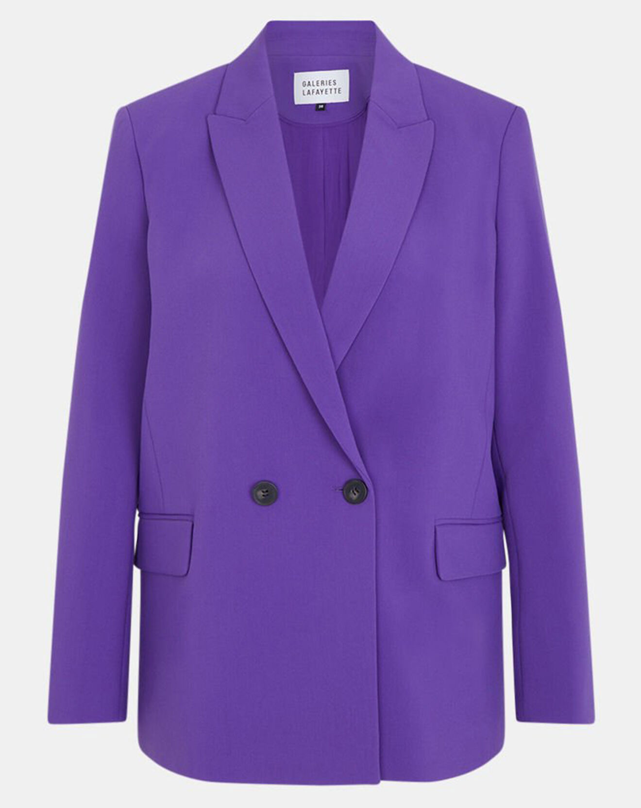 Galeries Lafayette Veste blazer Rune double boutonnage violette