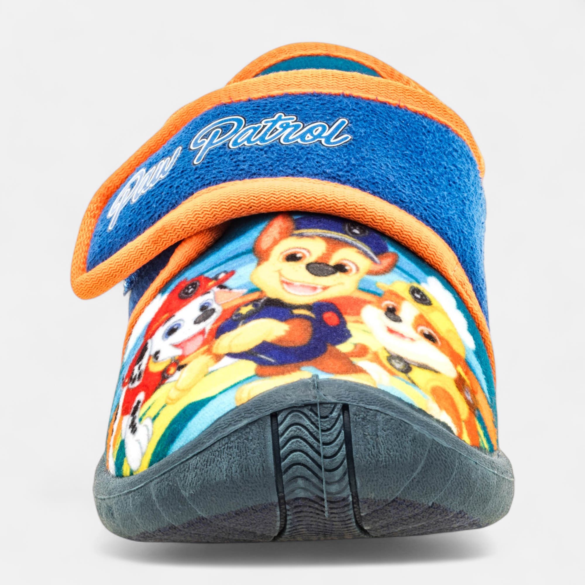 Pantoufles attaches velcros Garçon bleu